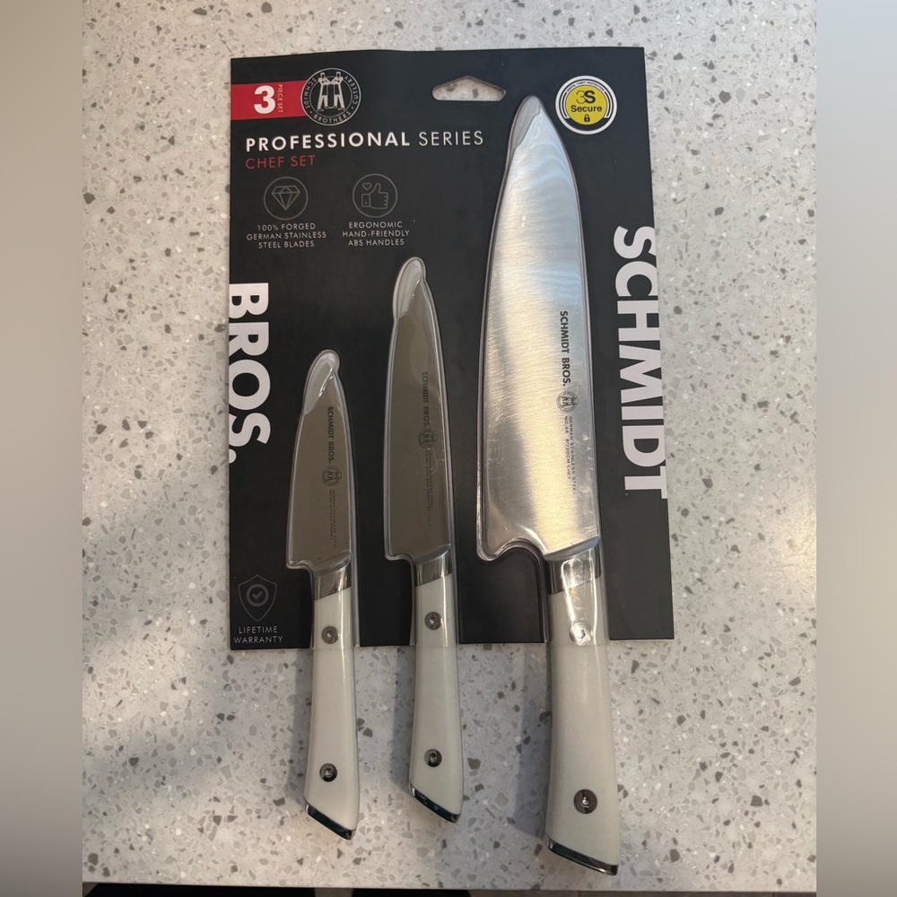 Silver Chef Knife Set